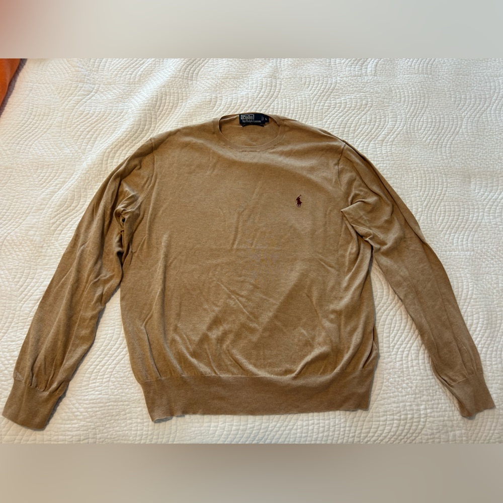 Ralph Lauren Men's Camel Crewneck Sweater